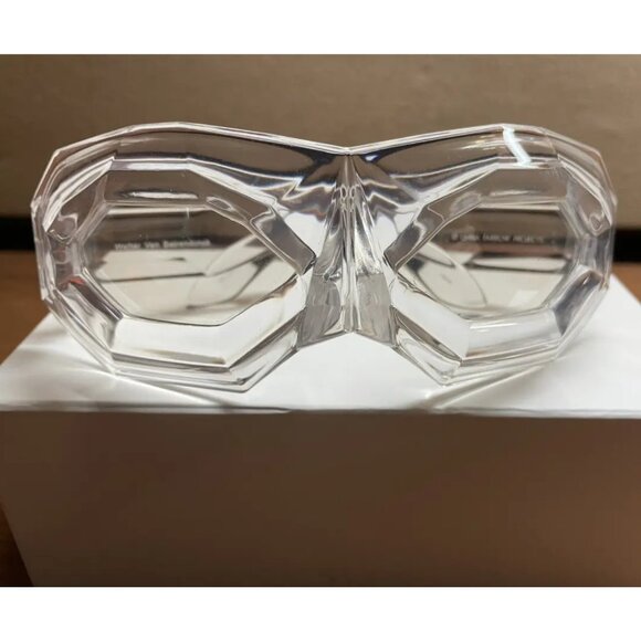 BNIB Linda Farrow x Walter Van Beirendonck Clear "Diamond" Sunglasses - Picture 3 of 8